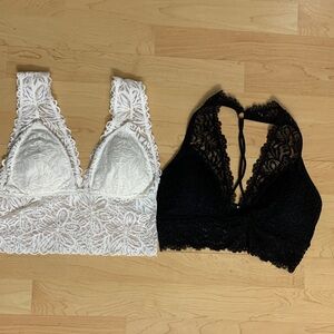 Aerie Lace Bralette Duo - Black & White